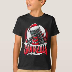 Kaiju Christmas Santazilla Japanese Monster Dinosa T-Shirt