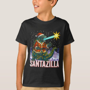 Kaiju Christmas Santazilla Japanese Monster Dinosa T-Shirt