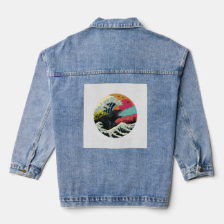 Kaiju Waves Design  Denim Jacket