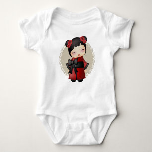 Kaiko the kokeshi doll baby bodysuit