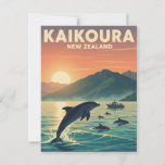 Kaikoura New Zealand Dolphins Travel Postcard
