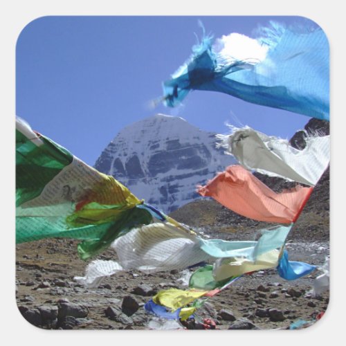 Kailash Holy mountain Tibet _ Himalayas Square Sticker