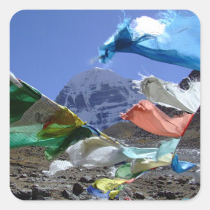 Kailash, Holy mountain, Tibet - Himalayas Square Sticker