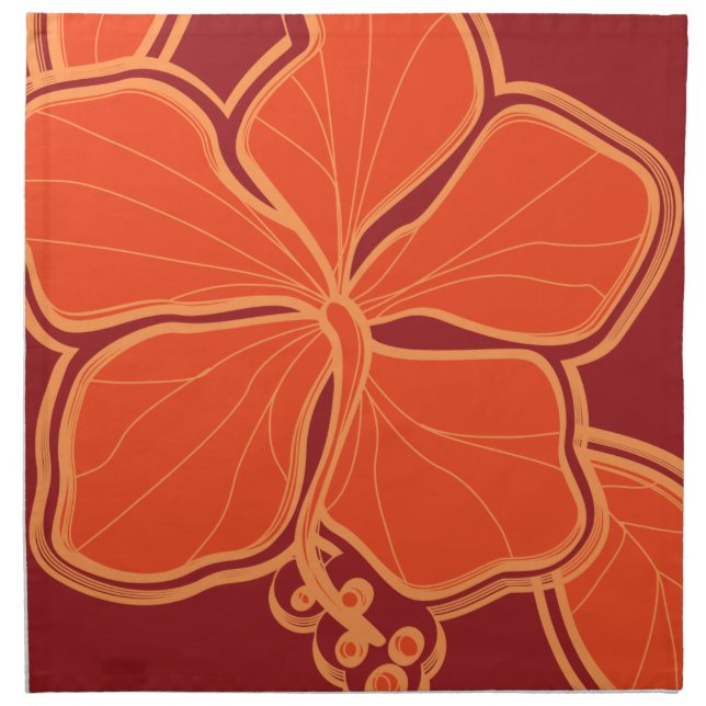 Kailua Hibiscus Hawaiian Dinner Napkins (Front)