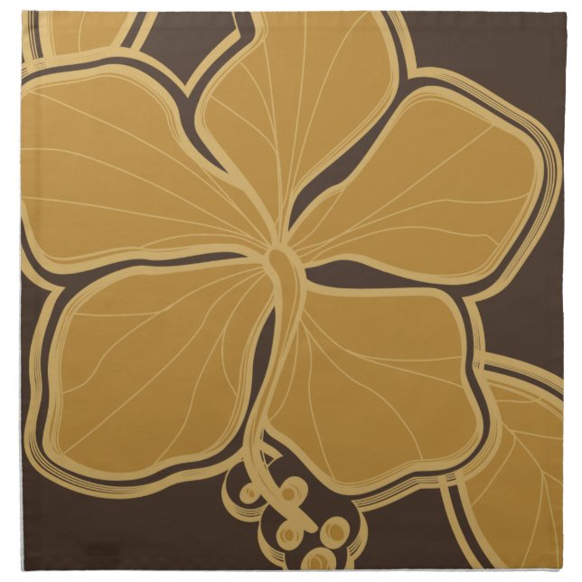 Kailua Hibiscus Hawaiian Dinner Napkins (Front)