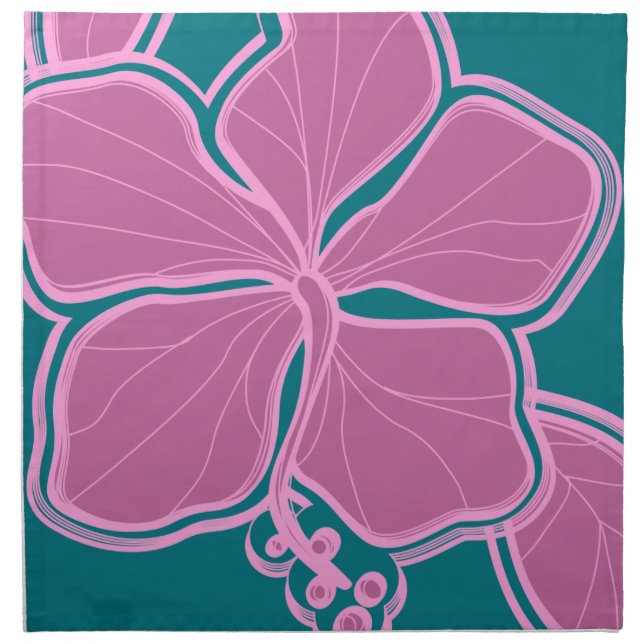 Kailua Hibiscus Hawaiian Dinner Napkins (Front)
