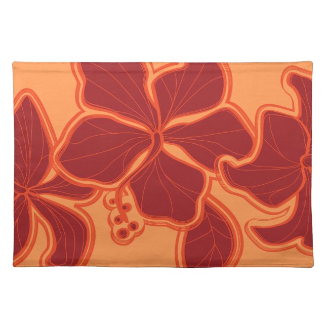 Kailua Hibiscus Hawaiian Dinner Placemats (Front)