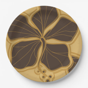 Kailua Hibiscus Hawaiian Engineered Floral Paper Plates