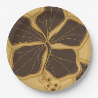 Kailua Hibiscus Hawaiian Engineered Floral Paper Plates