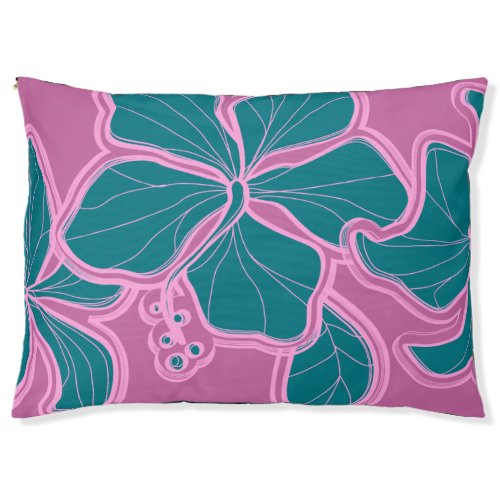 Kailua Hibiscus Hawaiian Engineered Floral Pet Bed