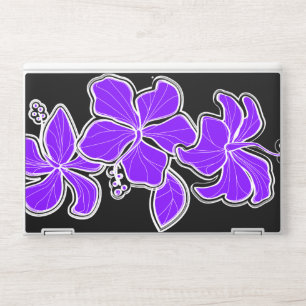 Kailua Hibiscus Hawaiian Floral Purple HP Laptop Skin