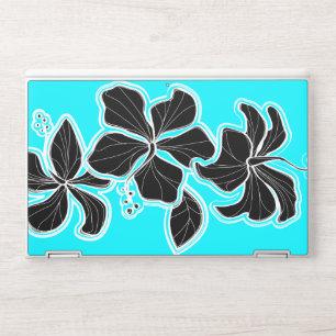 Kailua Hibiscus Hawaiian Floral Turq HP Laptop Skin