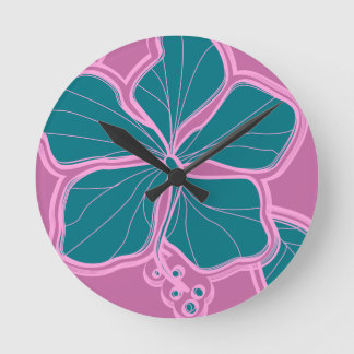 Kailua Hibiscus Hawaiian Wall Clocks