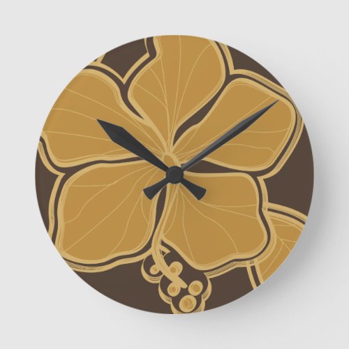 Kailua Hibiscus Hawaiian Wall Clocks