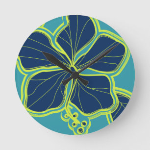 Kailua Hibiscus Hawaiian Wall Clocks