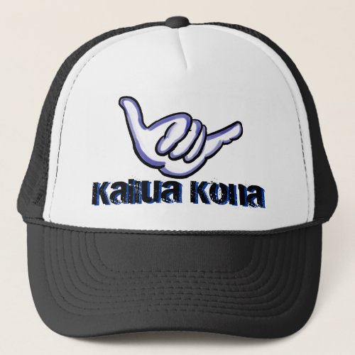 Kailua Kona black shaka hat