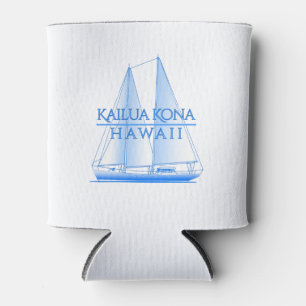 Kailua Kona Coastal Nautical Sailing Sailor Can Cooler