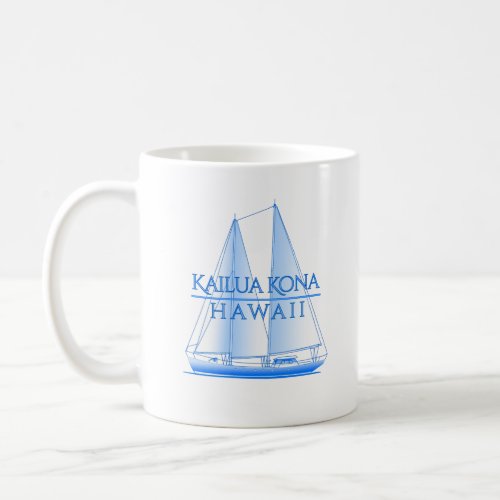 Kailua Kona Coastal Nautical Sailing Sailor Coffee Mug