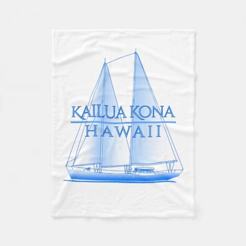 Kailua Kona Coastal Nautical Sailing Sailor Fleece Blanket