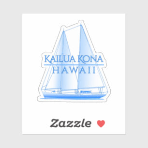 Kailua Kona Coastal Nautical Sailing Sailor Sticker