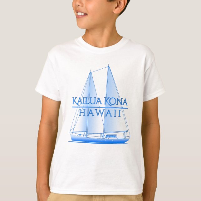 Kailua Kona Coastal Nautical Sailing Sailor T-Shirt (Front)