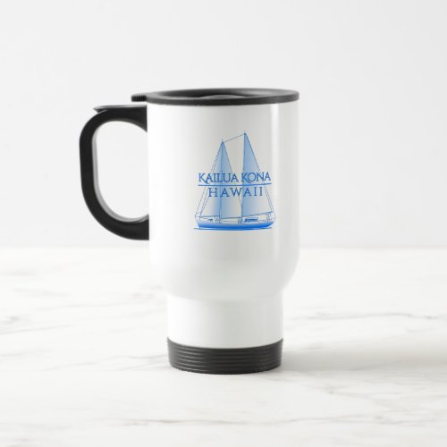 Kailua Kona Coastal Nautical Sailing Sailor Travel Mug