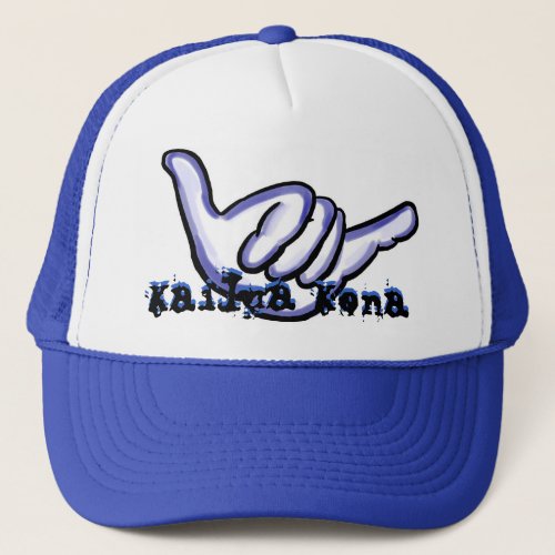 Kailua Kona hawaii blue shaka hat