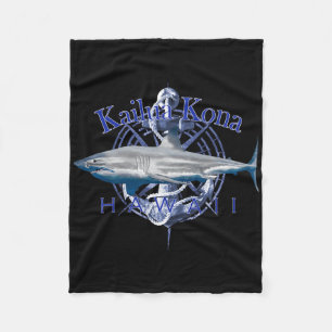 Kailua Kona Hawaii Nautical Sailing Boating Fleece Blanket
