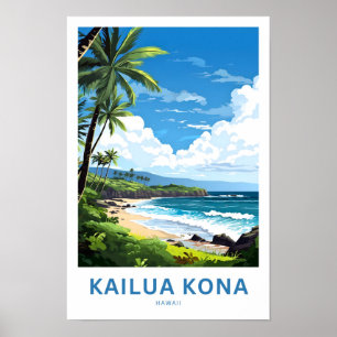 Kailua Kona Hawaii Travel Print