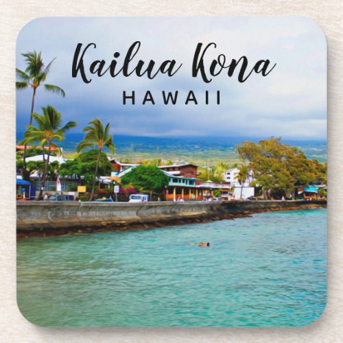 Kailua Kona Pier Hawaii Island Photography Coaster