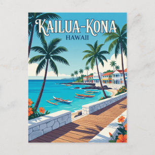 Kailua-Kona Town Hawaii Postcard
