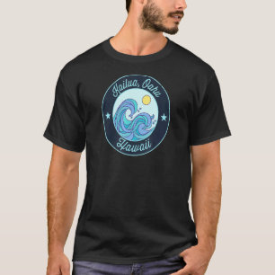Kailua Oahu Hi Hawaii Souvenir Nautical Surfer Gra T-Shirt