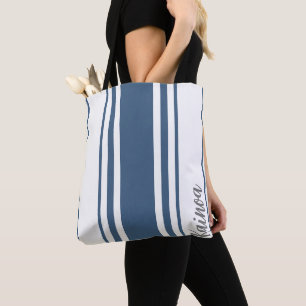 Kainoa Minimalist Stripes Monogram Tote Bag