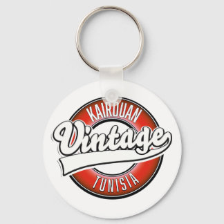 Kairouan Tunisia vintage style logo Keychain