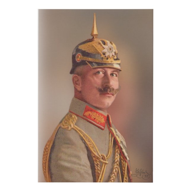 Kaiser Wilhelm II, Emperor of Germany Faux Canvas Print (Front)