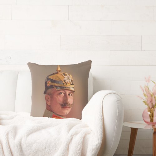 Kaiser Wilhelm II Emperor of  Germany Throw Pillow