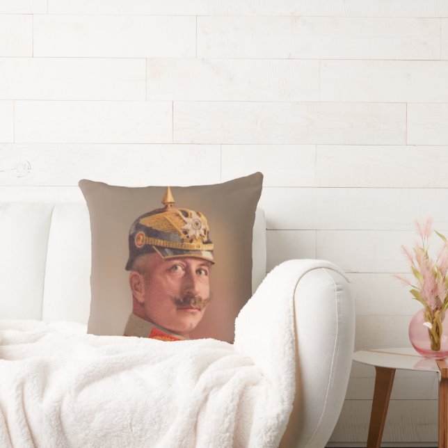 Kaiser Wilhelm II, Emperor of  Germany Throw Pillow (Couch)
