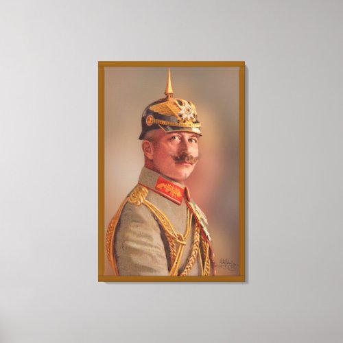 Kaiser Wilhelm II Emperor of Germany wsignature Canvas Print