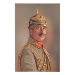 Kaiser Wilhelm II, Emperor of Germany w/signature Faux Canvas Print