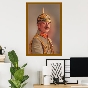 Kaiser Wilhelm II, Emperor of Germany w/signature Poster