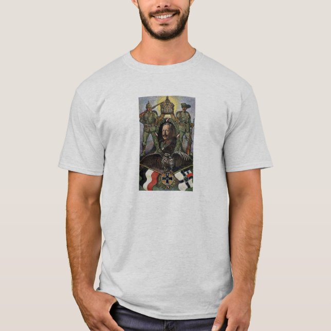 Kaiser Wilhelm II - German Propaganda postcard T-Shirt (Front)