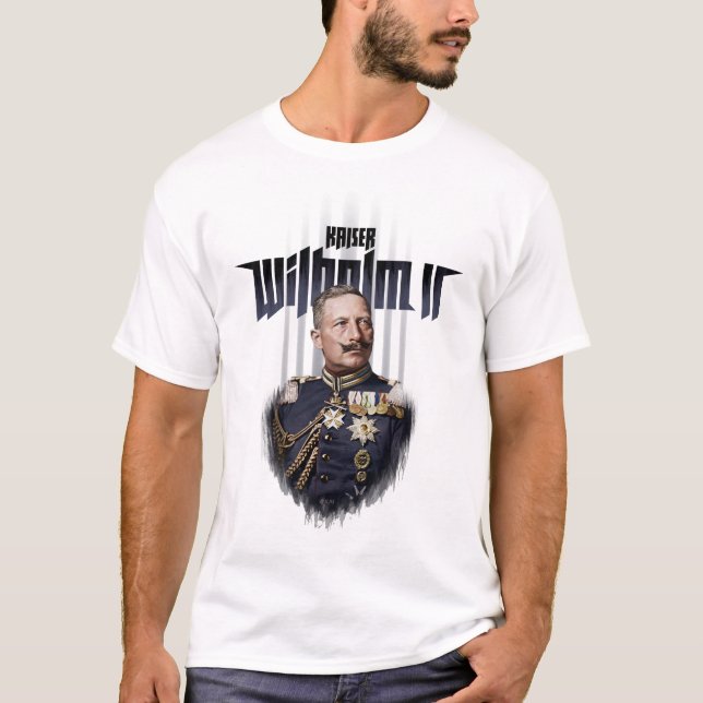 Kaiser Wilhelm II Portrait Art T-Shirt (Front)