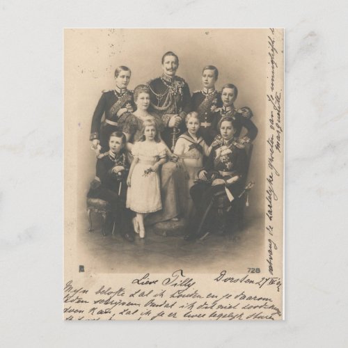 KAISER WILHELM II with his family 017D Postcard