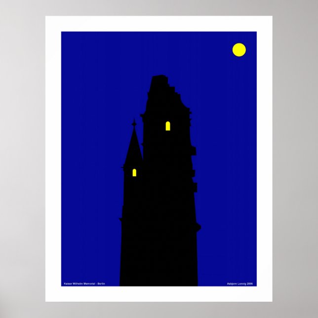 Kaiser Wilhelm Memorial - for canvas Poster (Front)