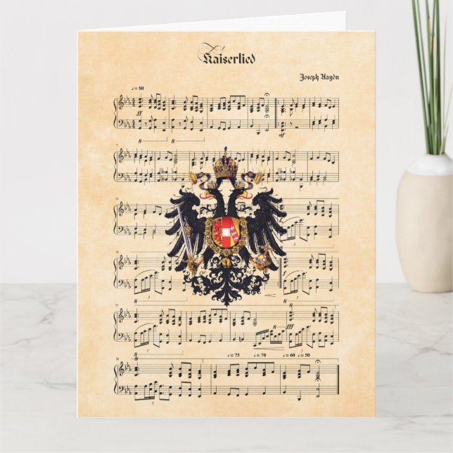 Kaiserlied, Austrian emperor's hymn Card (Front)