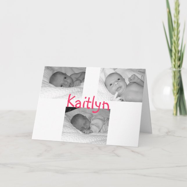 kaitlyn birth announce announcement (Front)