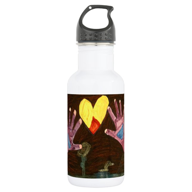 Kaitlyn HANDS Art1569a1a The MUSEUM Zazzle Water Bottle (Front)