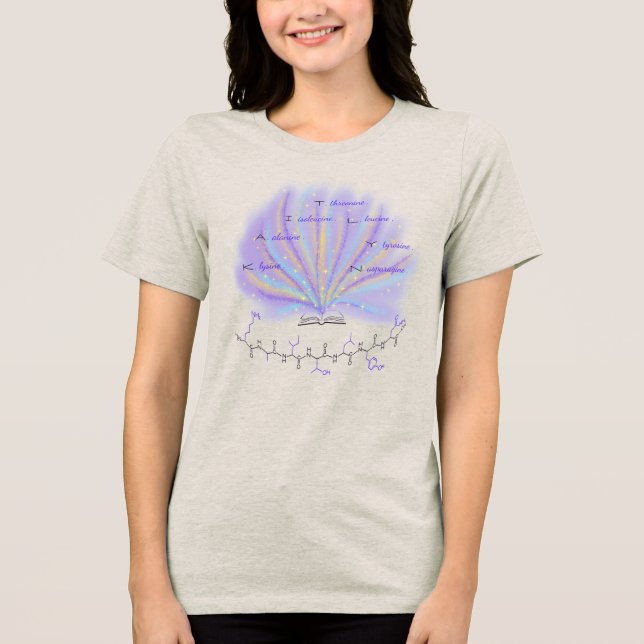 KAITLYN peptide, magic book, custom-text Tri-Blend Shirt (Front)