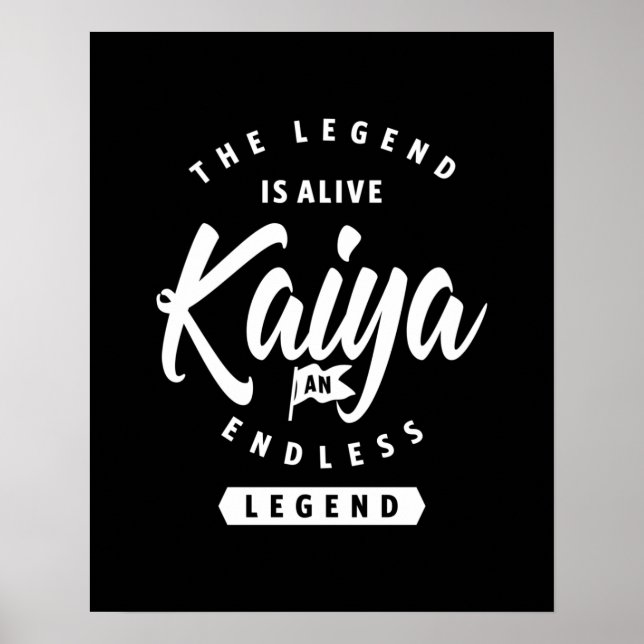 Kaiya Personalized Name Birthday Gift Poster (Front)
