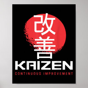 Kaizen Continuous Improvement Kai Zen Japanese Mot Poster